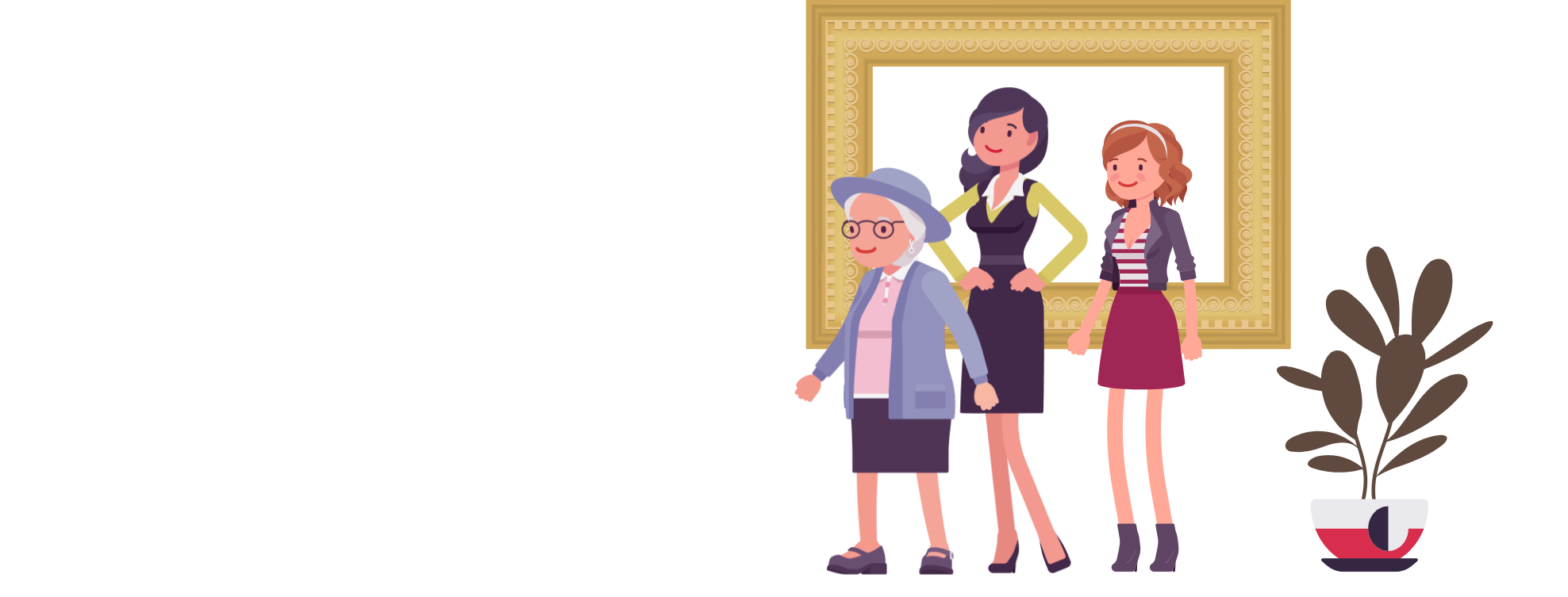 Nonna, Mamma e figlia in piedi